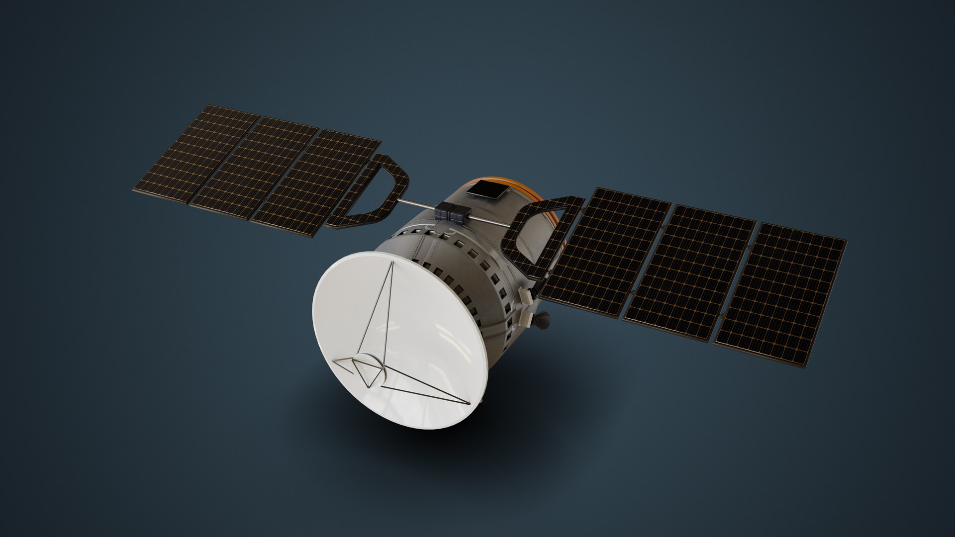 Communications Satellite 3D model https://p.turbosquid.com/ts-thumb/h4/CELsxu/16/render_0003/jpg/1756860899/1920x1080/fit_q87/f3401888f65e77f1c96a9928d4a938fc446a0aaf/render_0003.jpg