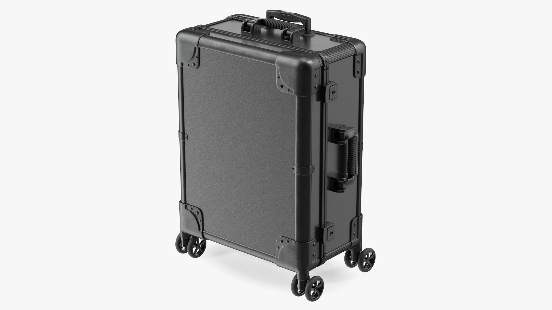 Wheeled Trolley Makeup Case Closed Black 3D model preview