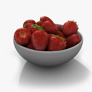 Strawberry Fruit Collection Set Berry Garden Red Juicy Succulent Bowl Plate