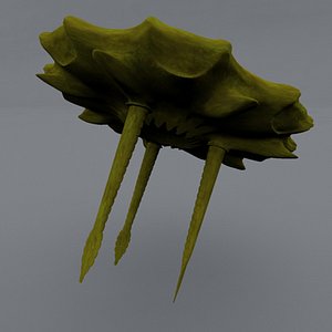 3d saucer flying model