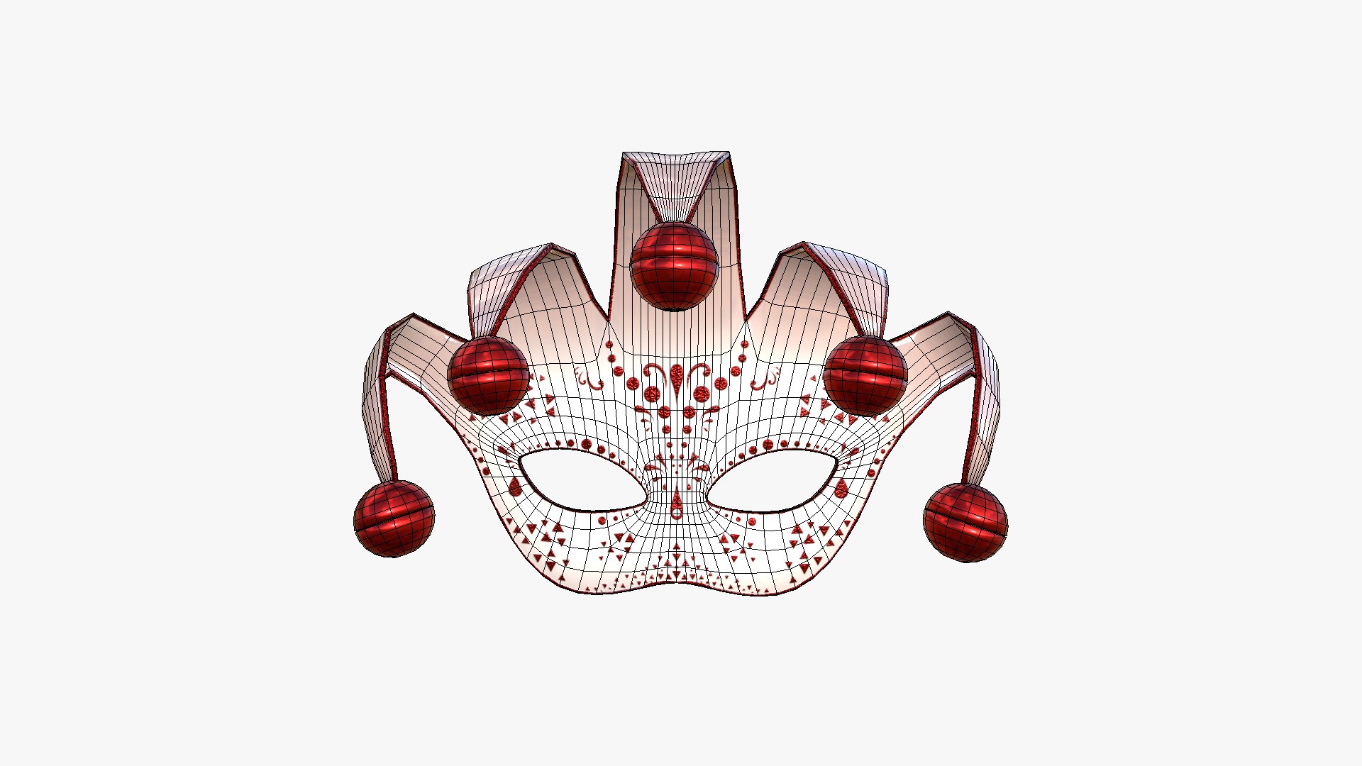 Carnival Mask H11 White Red - Costume Character Design model https://p.turbosquid.com/ts-thumb/h4/IjOqVR/51/h11wire/png/1702301187/1920x1080/fit_q87/1895904a48840d7f2aff5a3d95e81d358916191b/h11wire.jpg