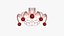 Carnival Mask H11 White Red - Costume Character Design