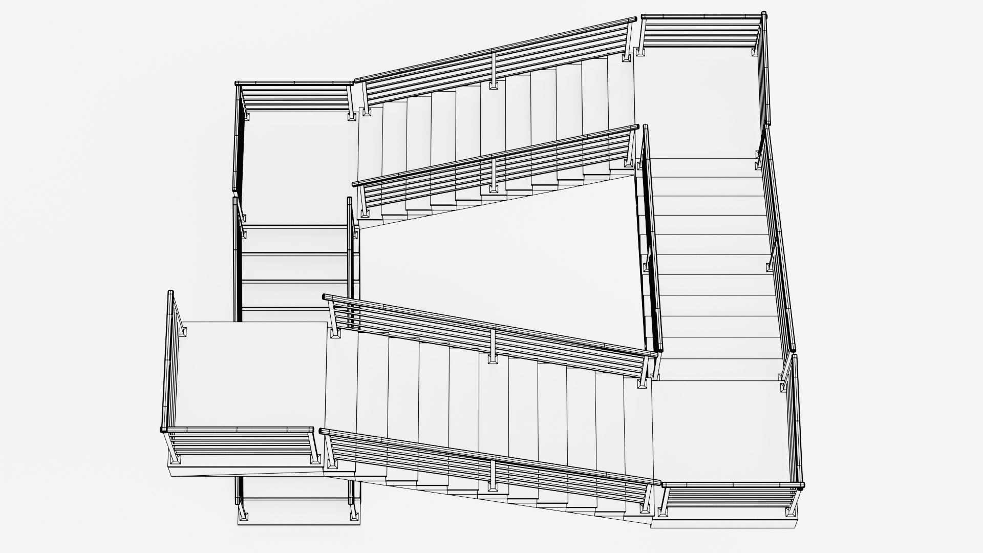Square Staircase 02 Model - TurboSquid 2289197