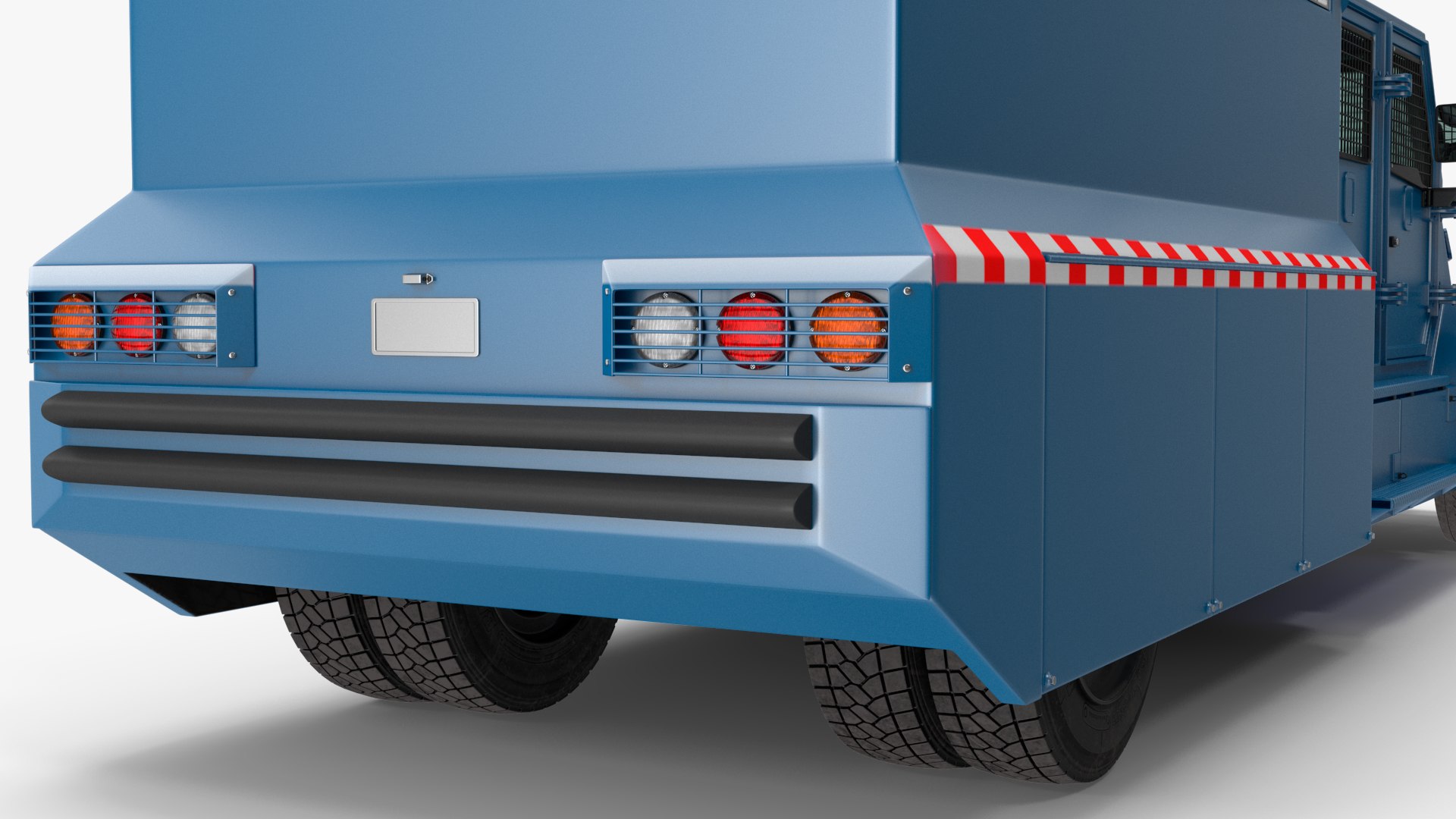 3D Riot Control Vehicle Blue Simple Interior Model - TurboSquid 1968221