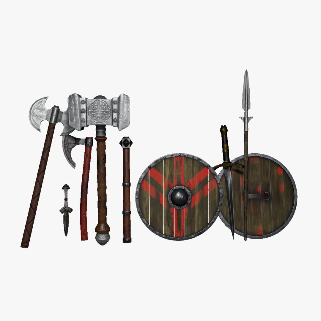 Viking Weapons Pack model https://p.turbosquid.com/ts-thumb/h4/Taurgy/pI/searchimage/png/1670927173/1920x1080/fit_q87/c0e481a759d7ae37fb5151f05432c72f9124f8b1/searchimage.jpg