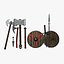 Viking Weapons Pack model