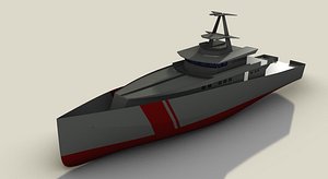 3D model SIMPLE COAST GUARD VESSEL