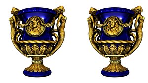 3D Mermaid decorative vase Decorative Ornamental 80 model