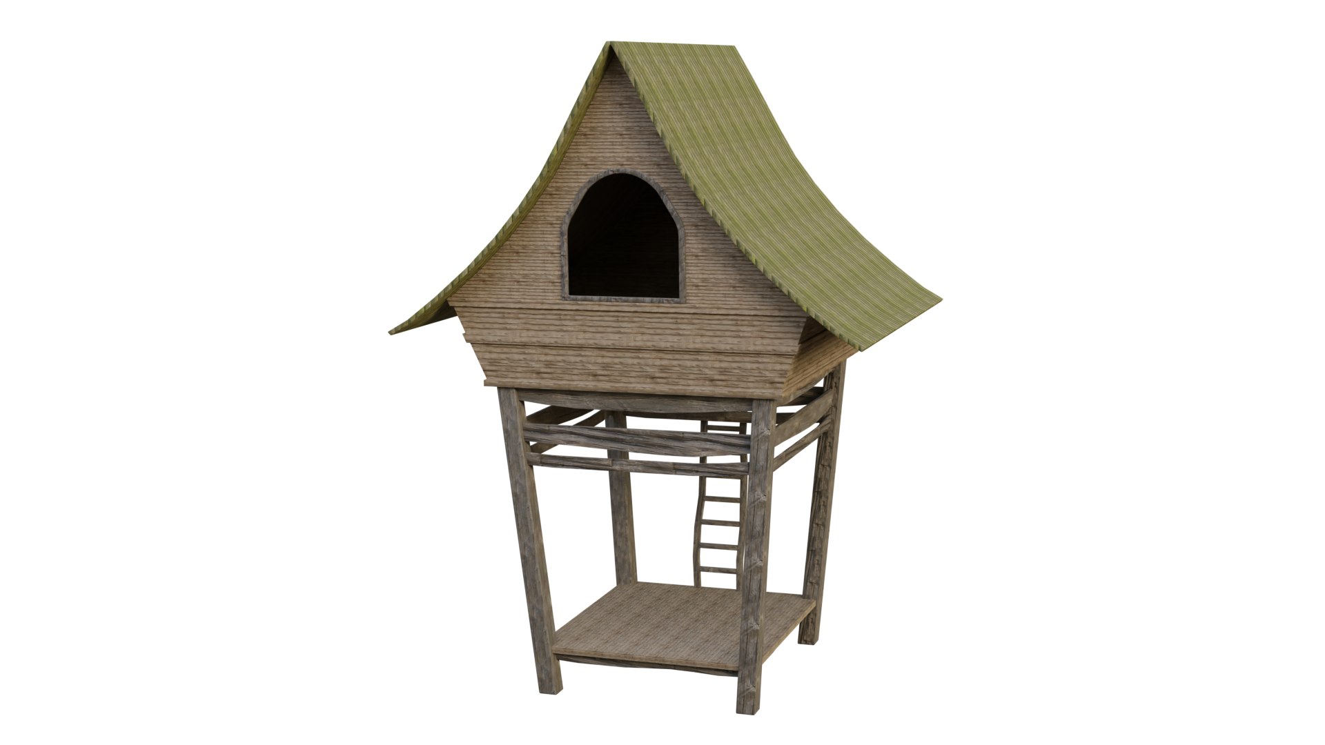 JUNGLE HUT SHELTER HOUSE SURVIVAL Low-poly 3D Model Model - TurboSquid ...