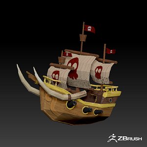 Low Poly Pirate Ship
