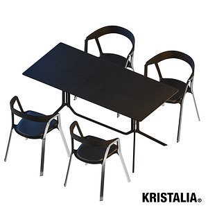 Kristalia Poule and Compas Outdoor set