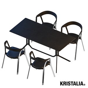 Kristalia Poule and Compas Outdoor set