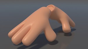 3d model cartoon hand