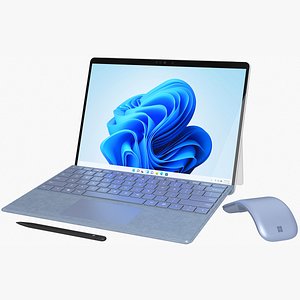 Microsoft Surface Pro 8 with Signature Type Covers Arch Mouse Pen All Colors