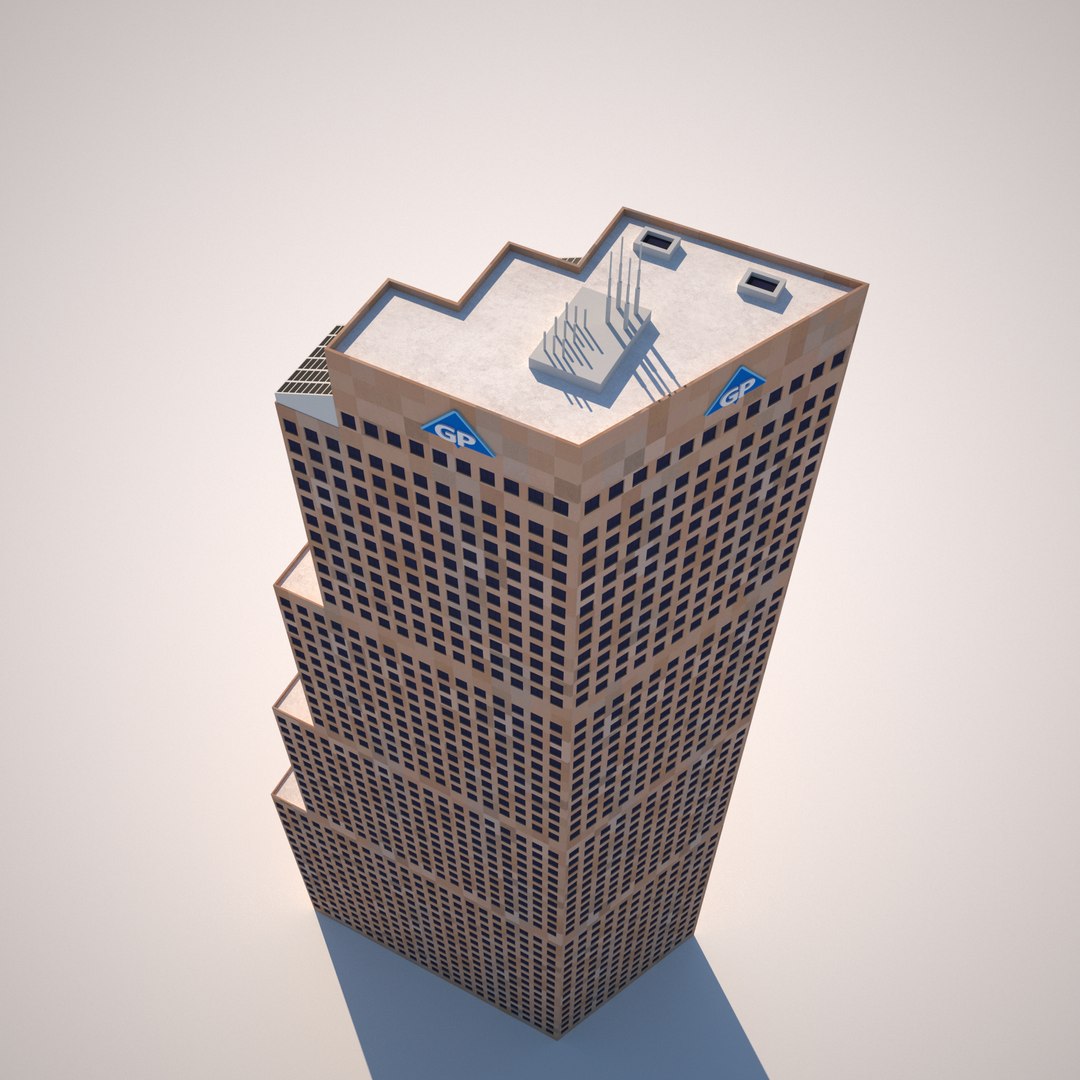 Georgia-Pacific Tower 3D Model - TurboSquid 1894856