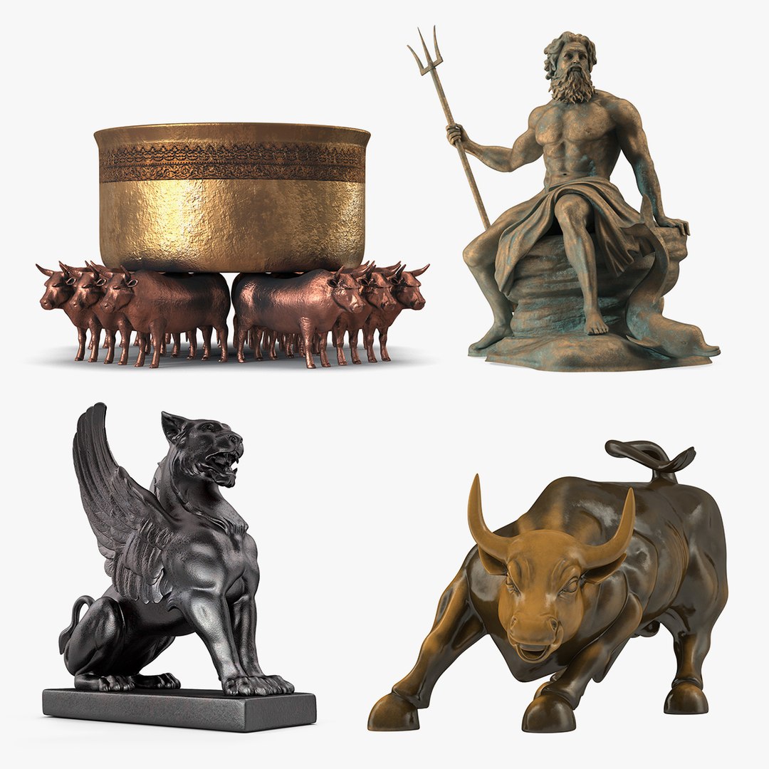 Bronze Sculptures Collection 2 3D model preview