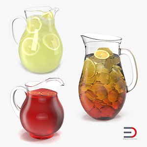 pitchers set fruit 3d 3ds