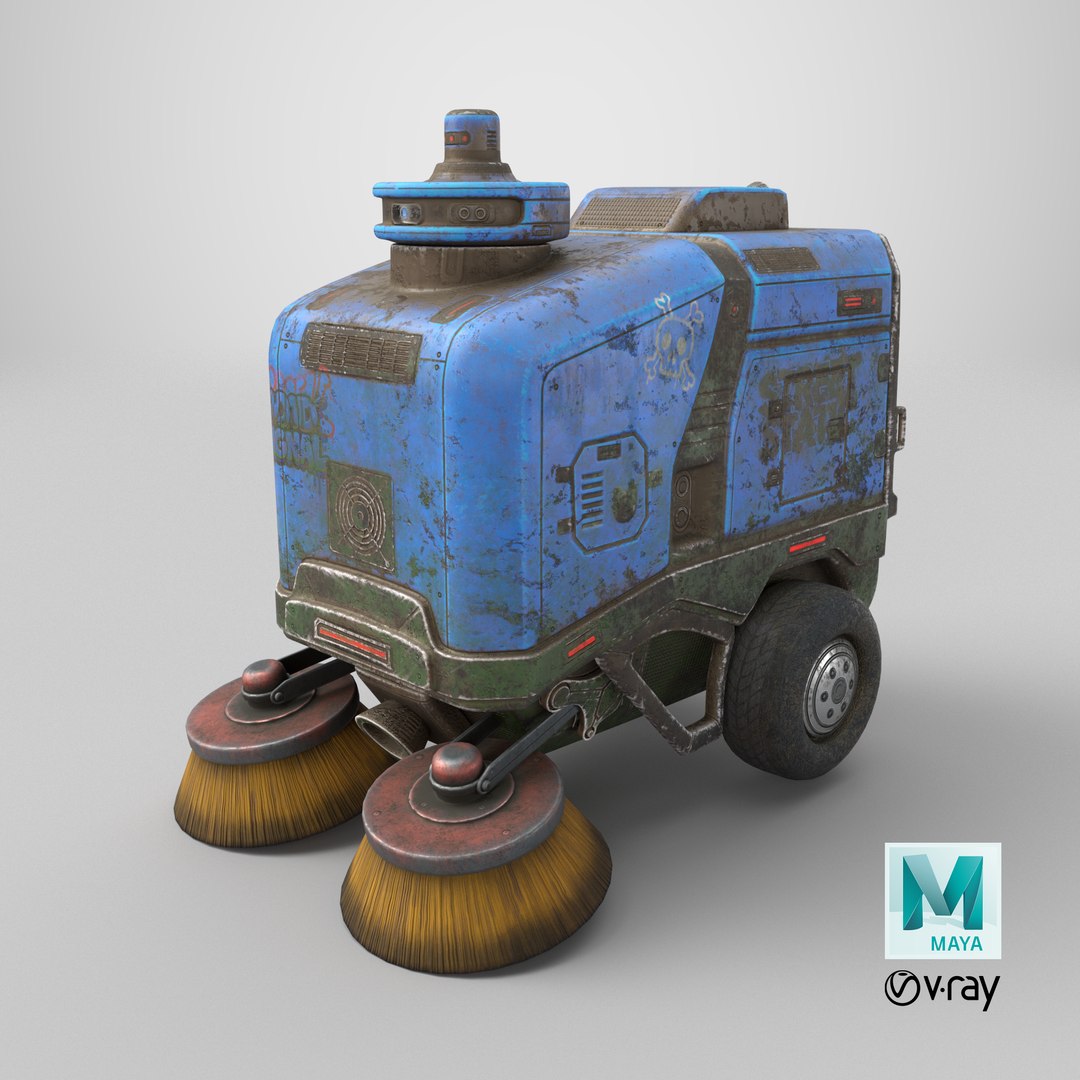 Rusty Street Sweeper Bot 3D model https://p.turbosquid.com/ts-thumb/h5/0QgRiA/fp/stemcell_maya_vray_render/png/1774606362/1920x1080/fit_q87/e2bc7e4d797de15ed400a2f8a8a01b6283bd0de1/stemcell_maya_vray_render.jpg