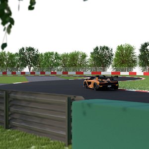 Racetrack 3D model