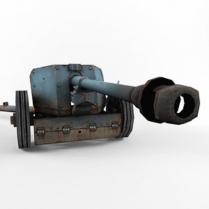 3d model of pak 40