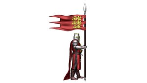 3D English crusader Infantry 8 models the second set model