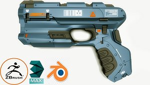 pistol1 low-poly 3D model