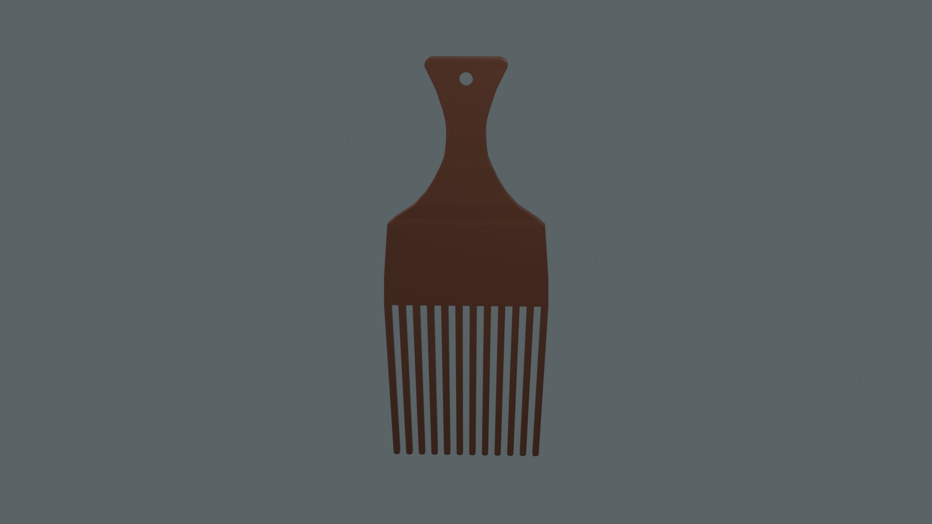 Afro comb 3D model https://p.turbosquid.com/ts-thumb/h5/CJd10z/TN/brown_afrocomb5/png/1760807847/1920x1080/fit_q87/9bab6608d2acbe8d30942de995e61e0da9a5338d/brown_afrocomb5.jpg
