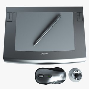 wacom intous tablet 3d model