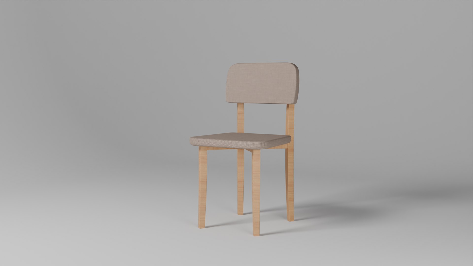 3D Basic Wood Chair Model - TurboSquid 2216948