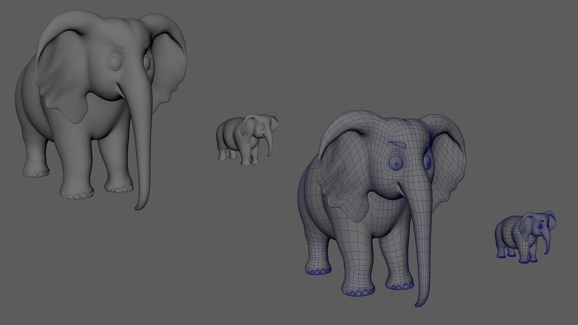 Cartoon Elephants Jumbo - Dumbo - MAYA Rigged And Blender Rigged 3D ...