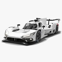 Toyota TR010 HYBRID 2026 WEC LMH Hypercar White Mockup