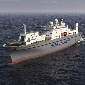 Sea Launch Commander Vessel Rigged model