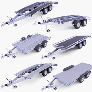 3D Car Hauler Trailers v20