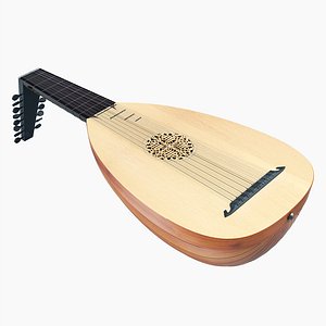 String Instrument Lute 3D Model