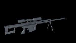 barret m82 3d c4d