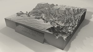 3d printable grand canyon landscape model