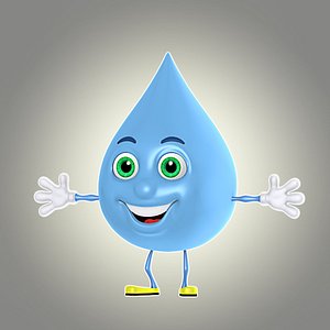 cartoon liquid drop