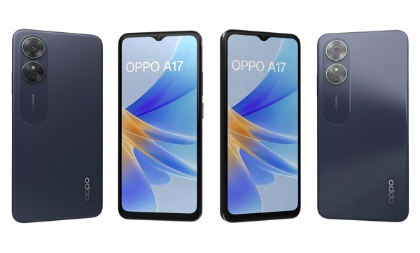 3D model Oppo A17 Navy Blue