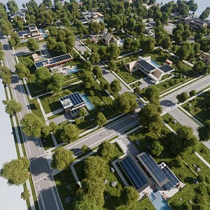 20 Modern House Neighborhood With Interior For Blender Eevee And Cycles