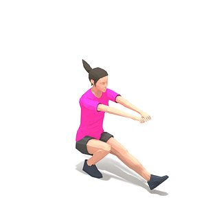 pistol squatspistol squats Exercise Woman Animation