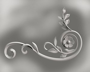 3D MODEL OF LEAF FLOWER DECOR FOR CNC ROUTER model