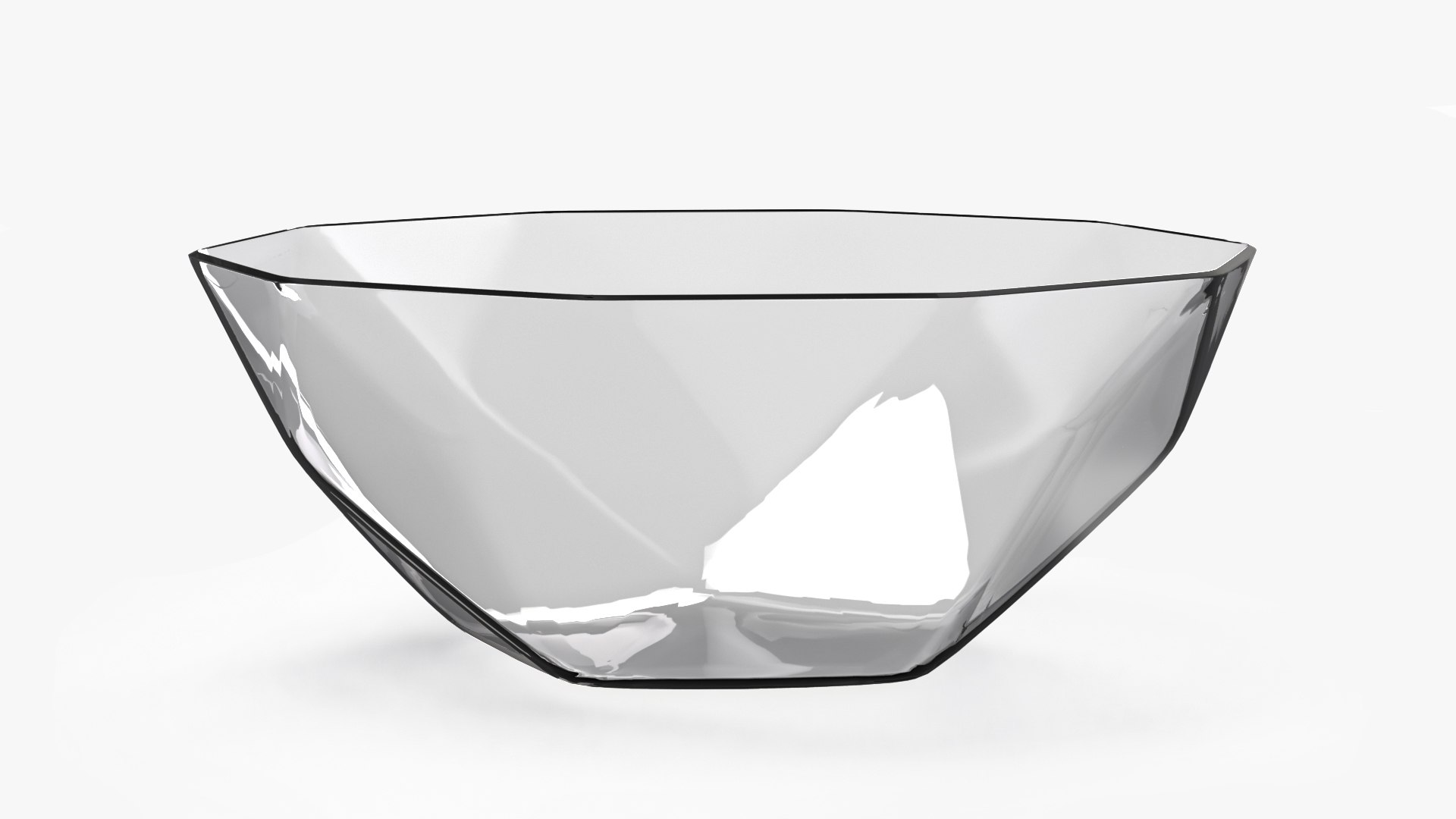 Glass Ice Cream Bowl 3D model preview