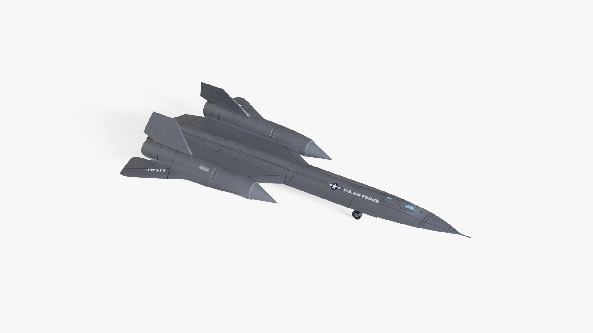 Lockheed SR-71 Blackbird model https://p.turbosquid.com/ts-thumb/h5/uqA3aZ/S8/a/png/1622101737/1920x1080/turn_fit_q99/84067842f619fa566620037014ce65eebdb1f607/a-1.jpg