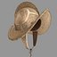 conquistador helmet comb morion 3d model
