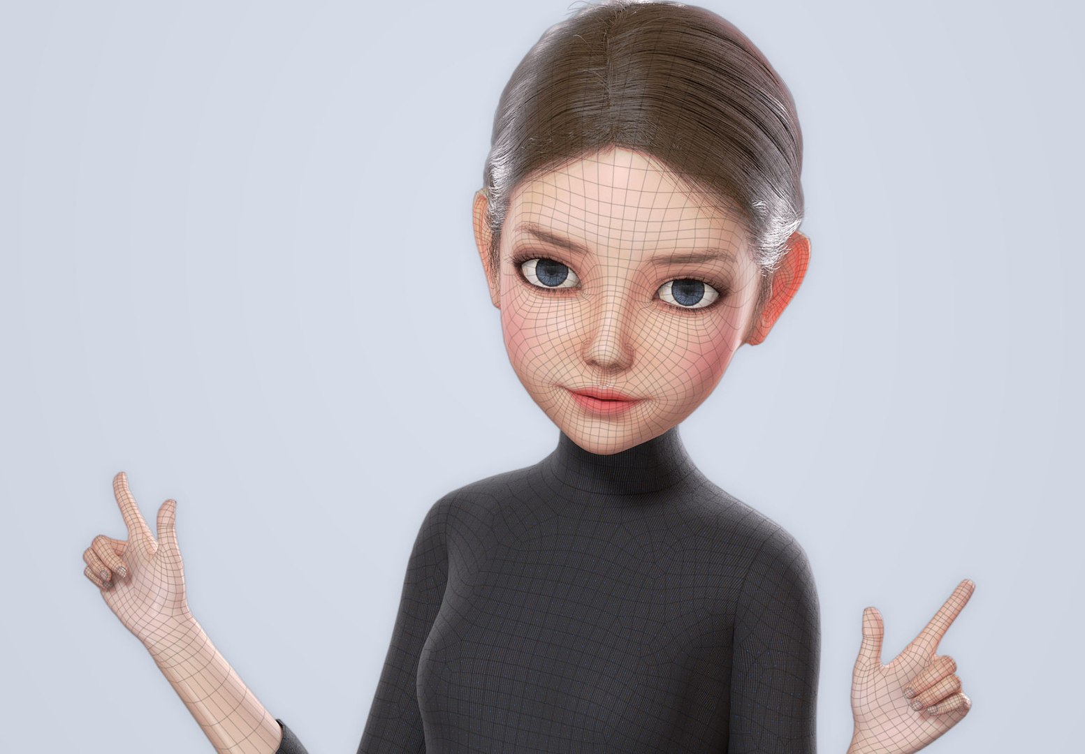 3d Cartoon Girl Woman Rigged Model Turbosquid 1767135 0566