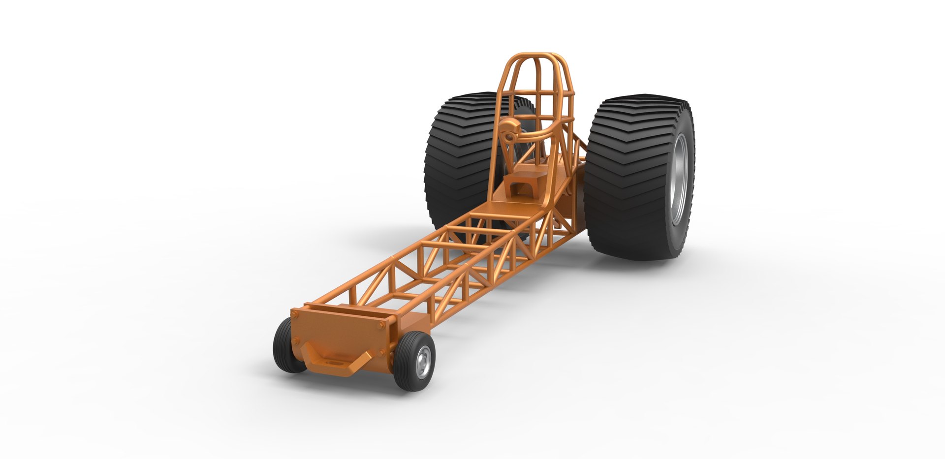 Diecast Pulling Tractor Chassis Scale 1 To 25 3D Model - TurboSquid 1881954