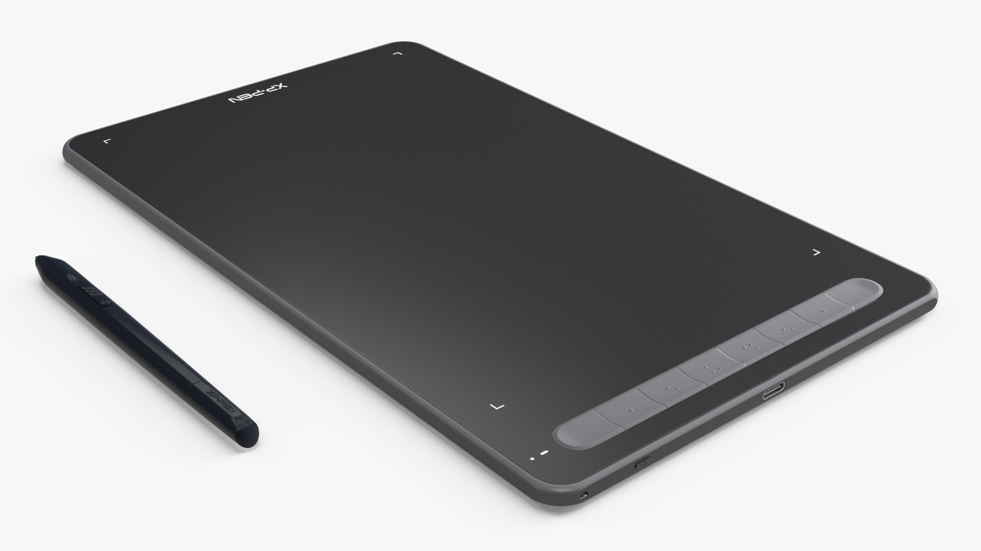 XPPen Deco Graphic Drawing Tablet Black 3D model preview