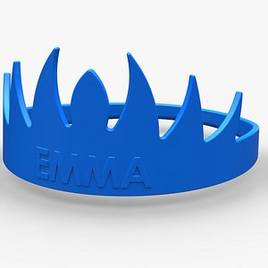 Elsa crown - inscription EMMA 3D