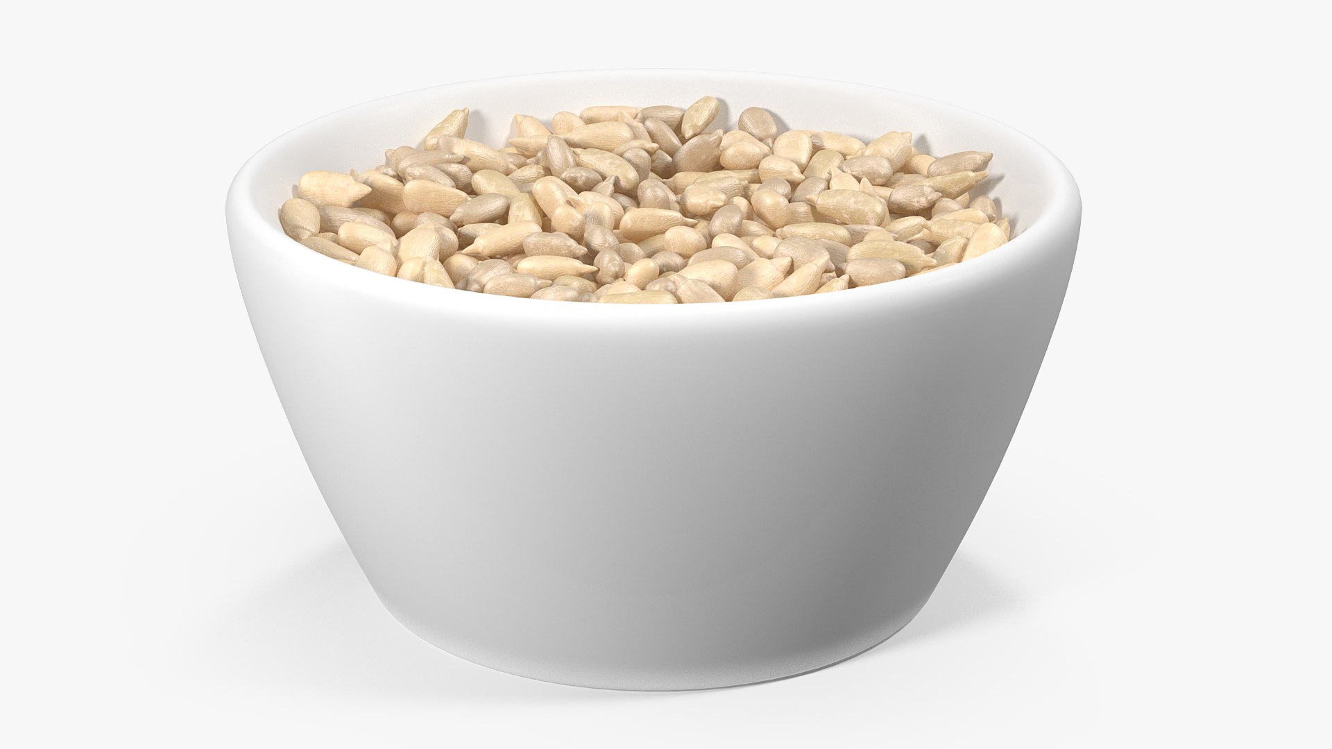 Full Bowl of Peeled Sunflower Seeds 3D model preview