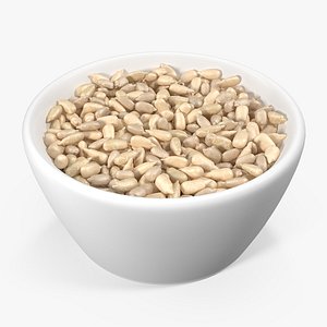 3D bowl peeled sunflower seeds